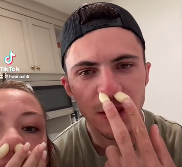 People are stuffing cloves of garlic up their noses to clear their sinuses